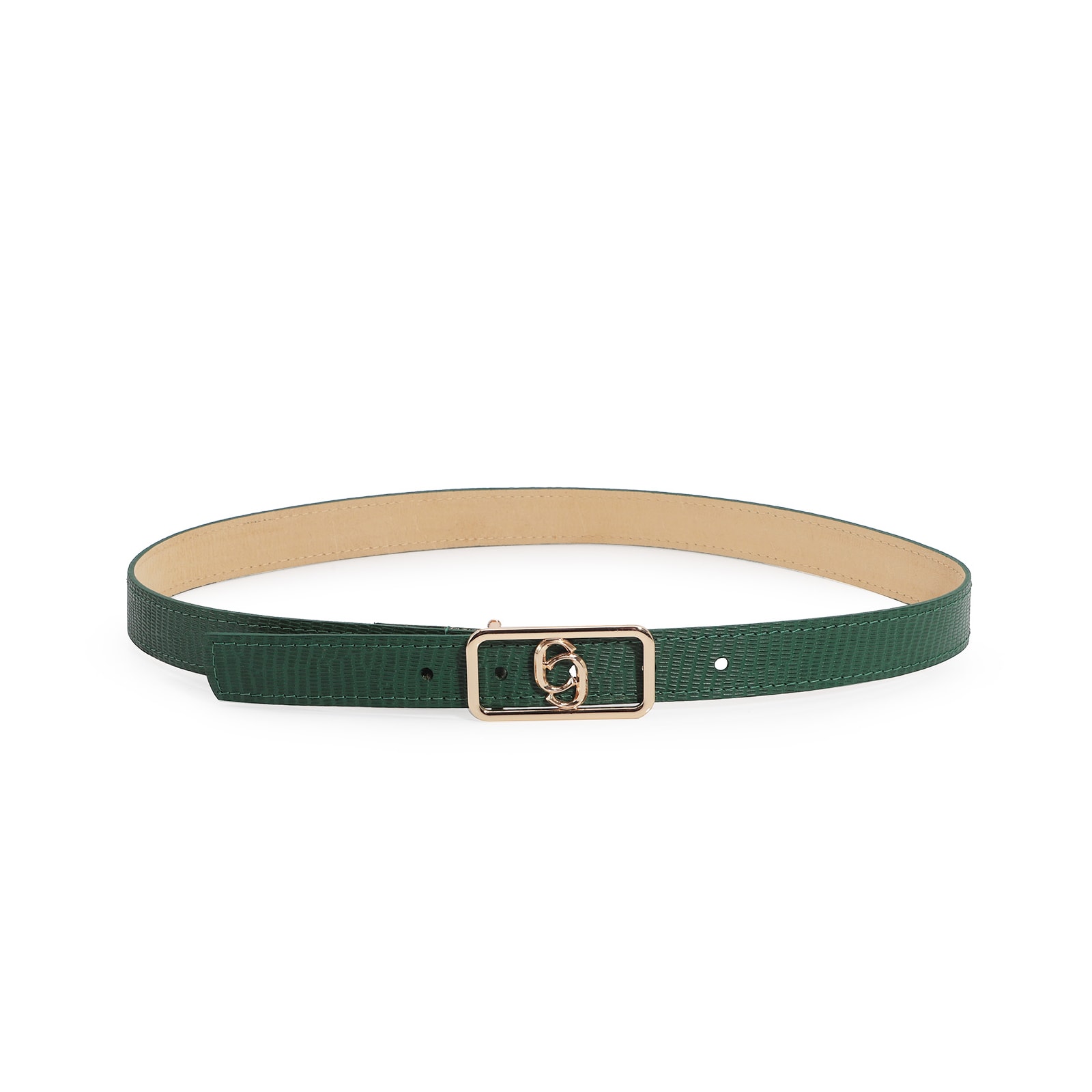 Cinto Couro Lezard Verde