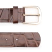 Cinto Couro Maxi Croco Marrom - imagem 3