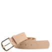 Cinto Couro Nobuck Croco Bege - imagem 1