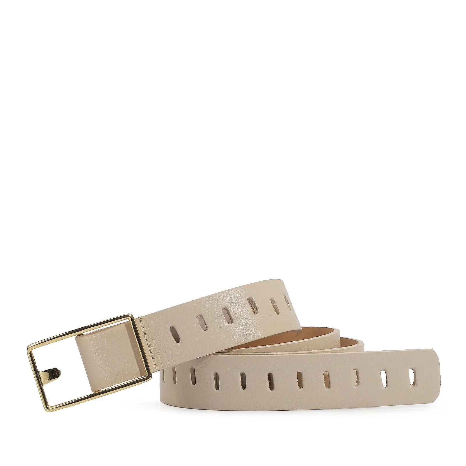 Cinto Couro Off White