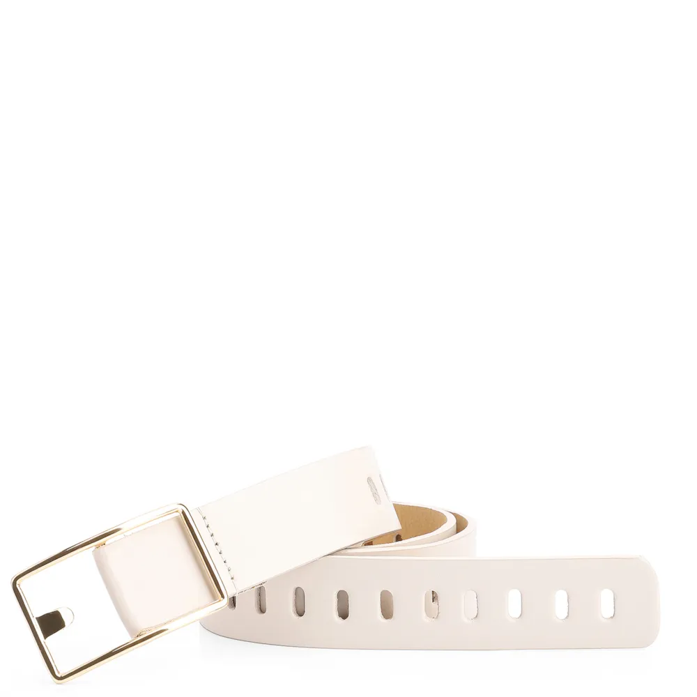Cinto Couro Off White