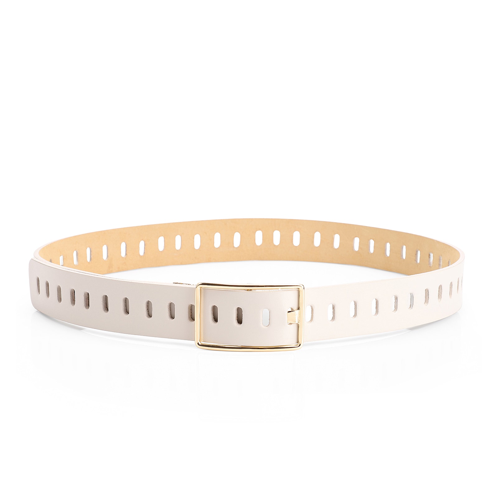 Cinto Couro Off White