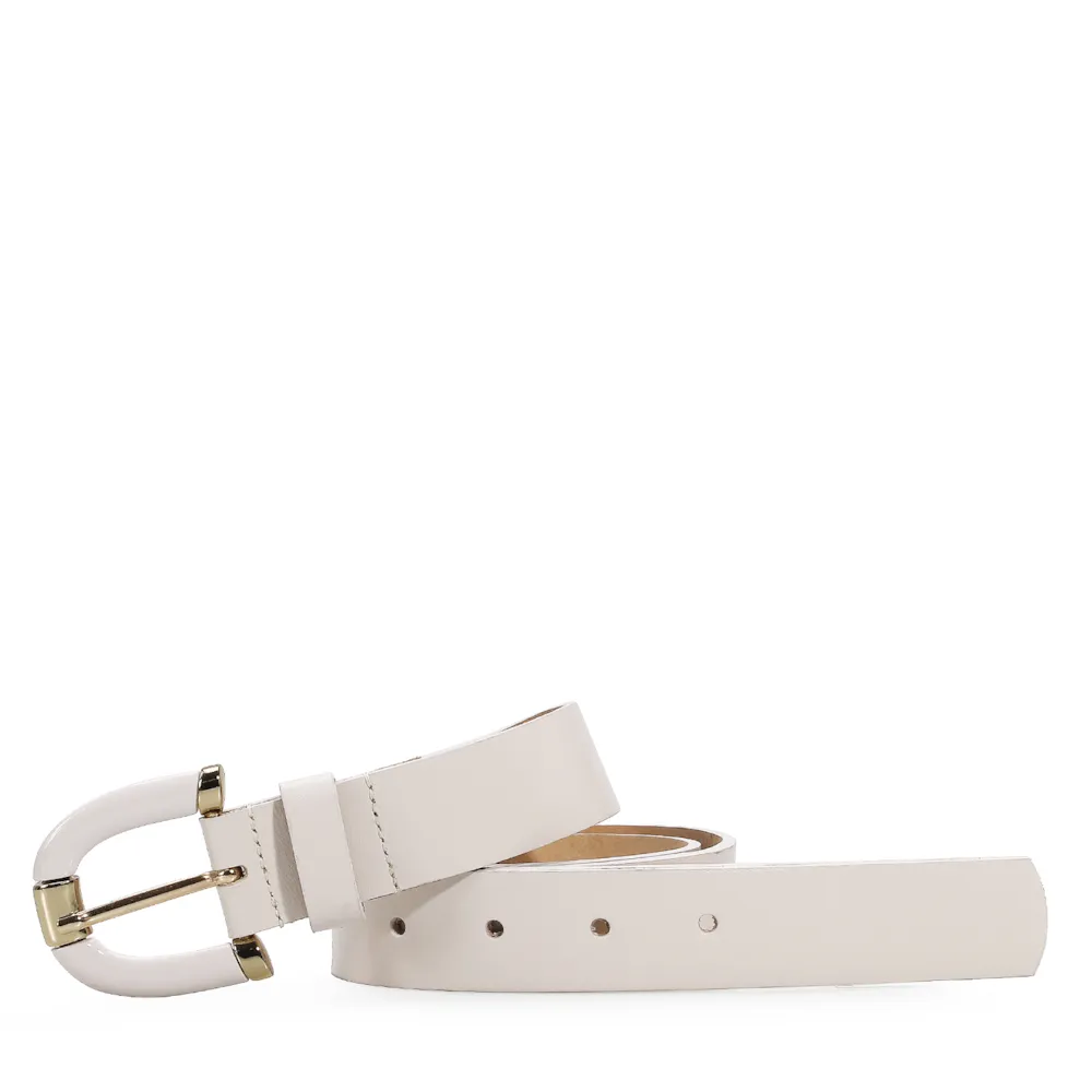 Cinto Couro Off White