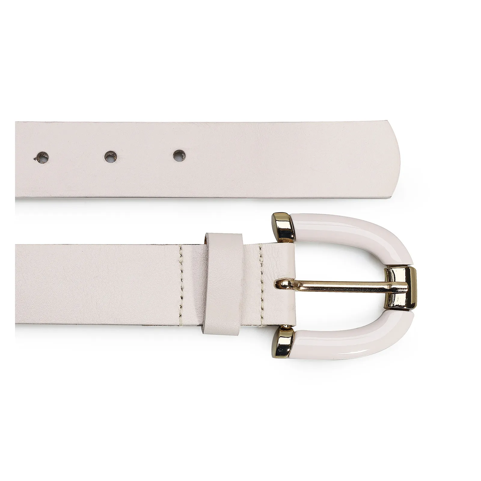 Cinto Couro Off White