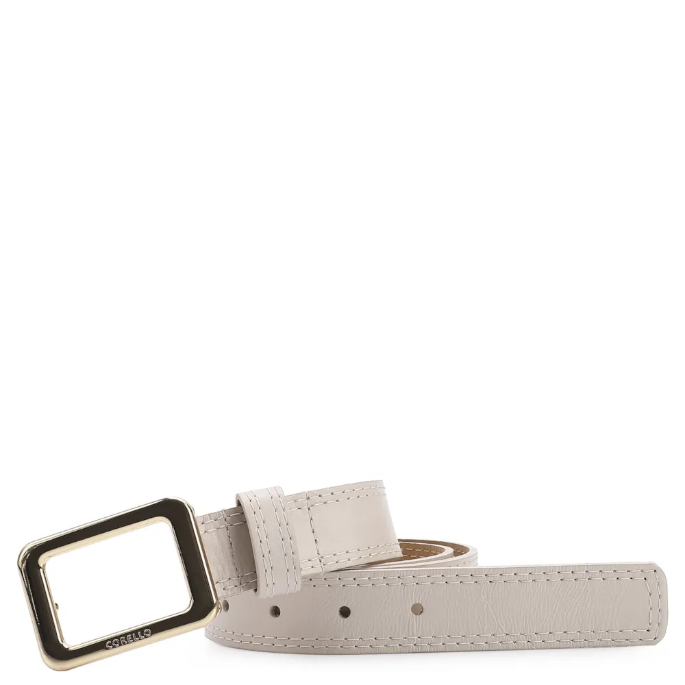 Cinto Couro Off White