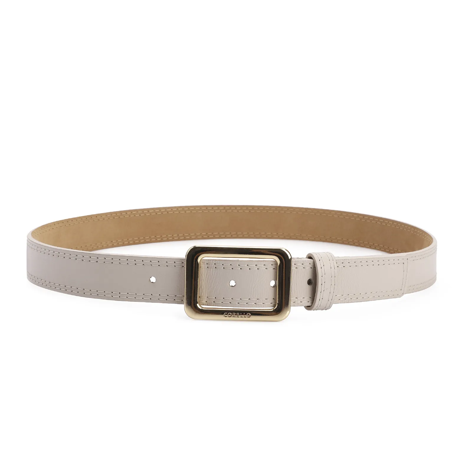 Cinto Couro Off White