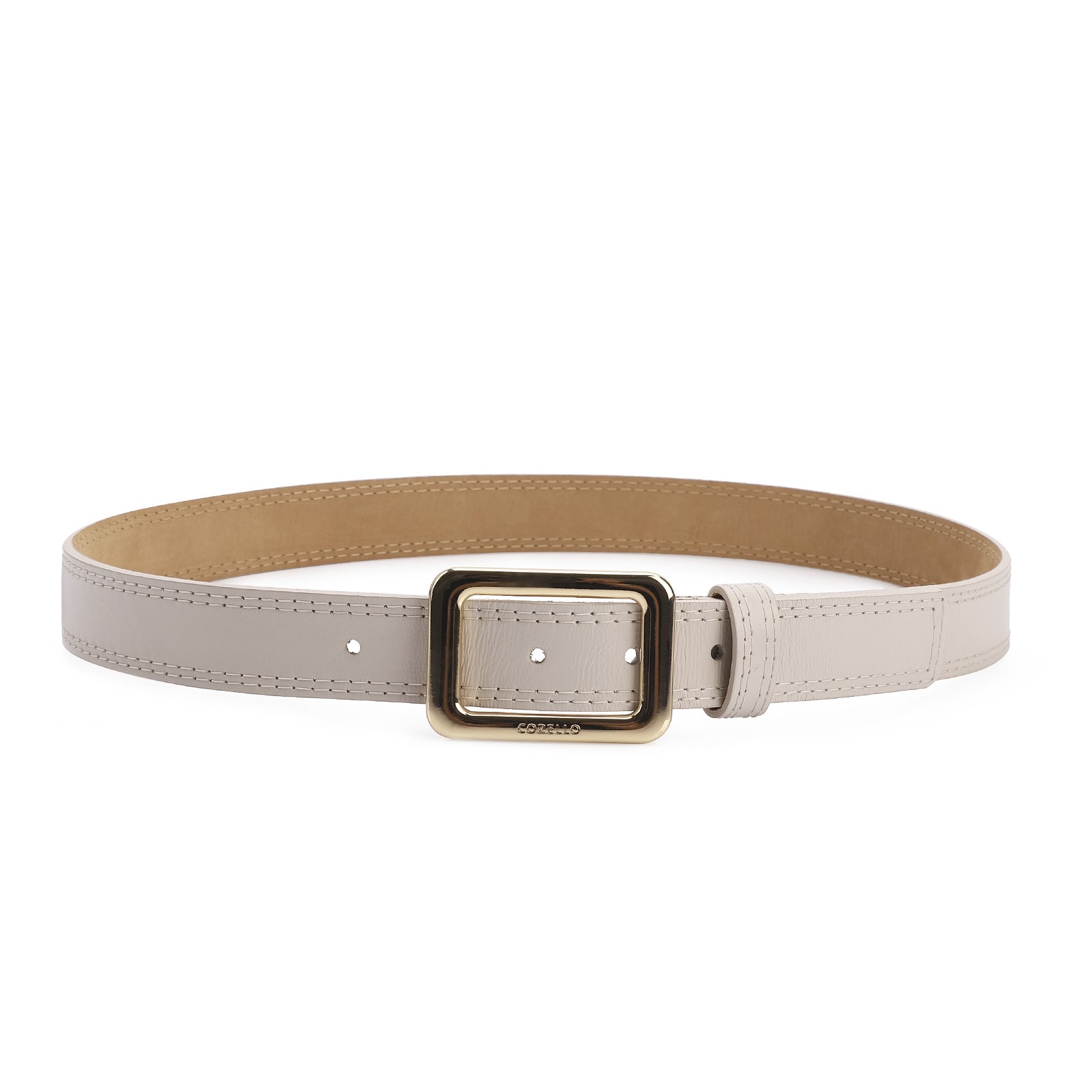Cinto Couro Off White