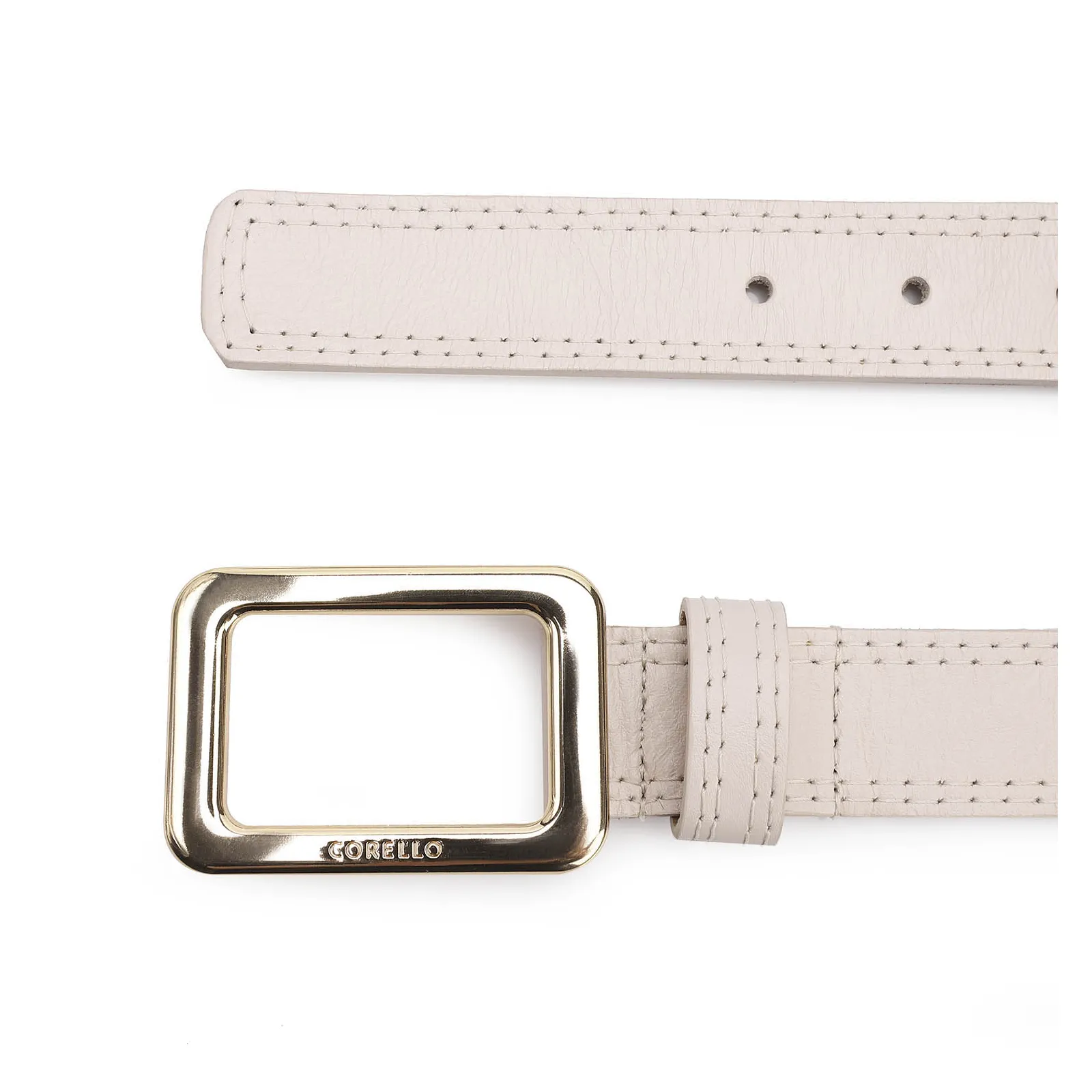 Cinto Couro Off White