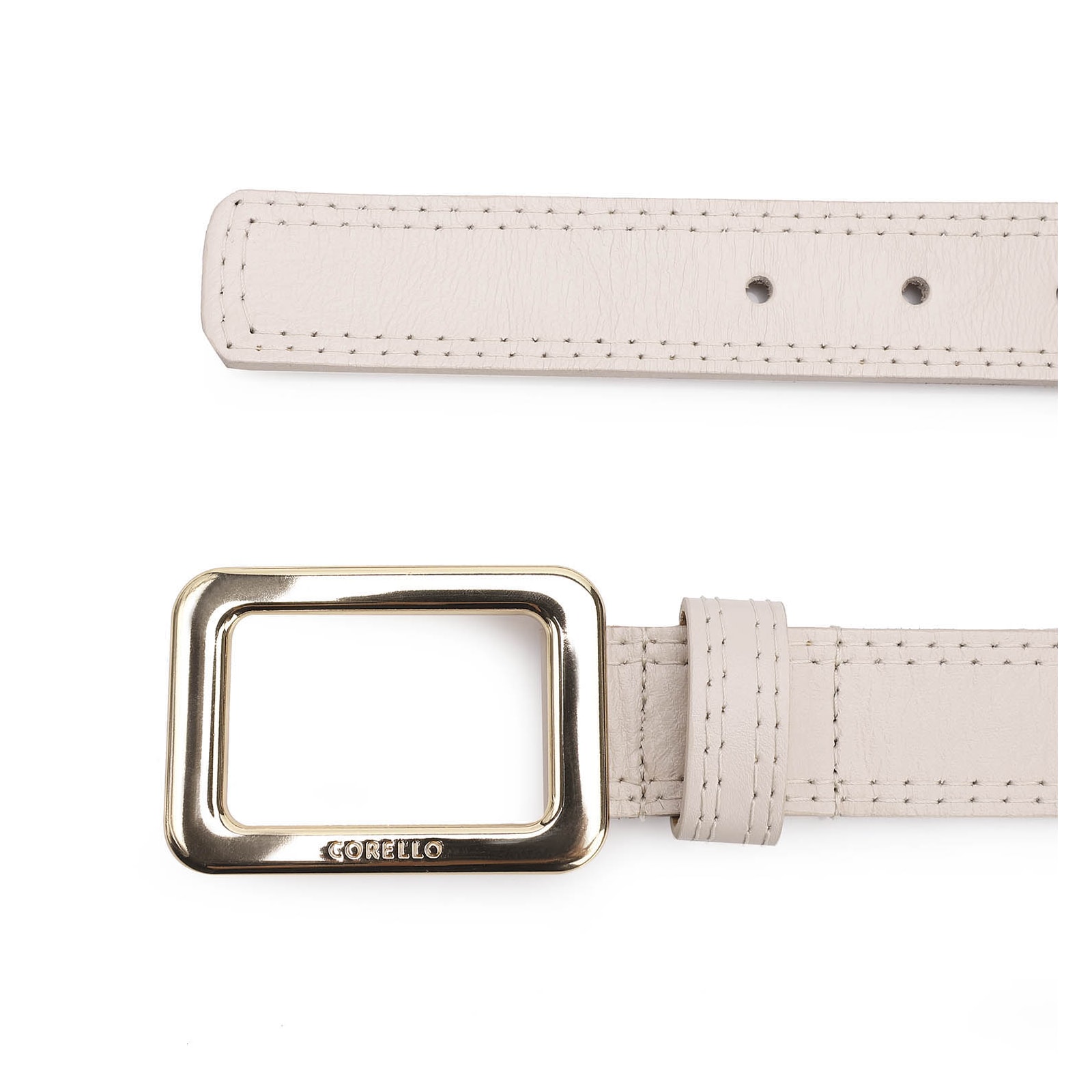 Cinto Couro Off White
