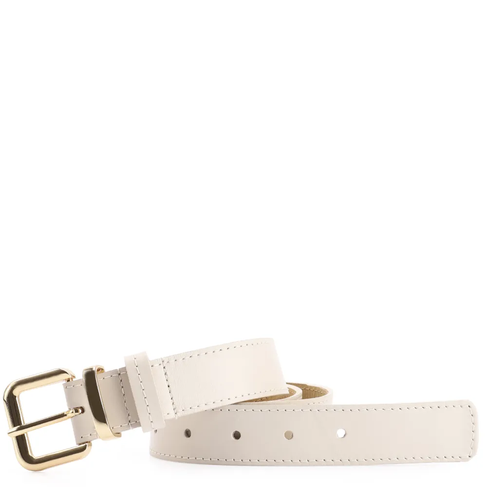 Cinto Couro Off White