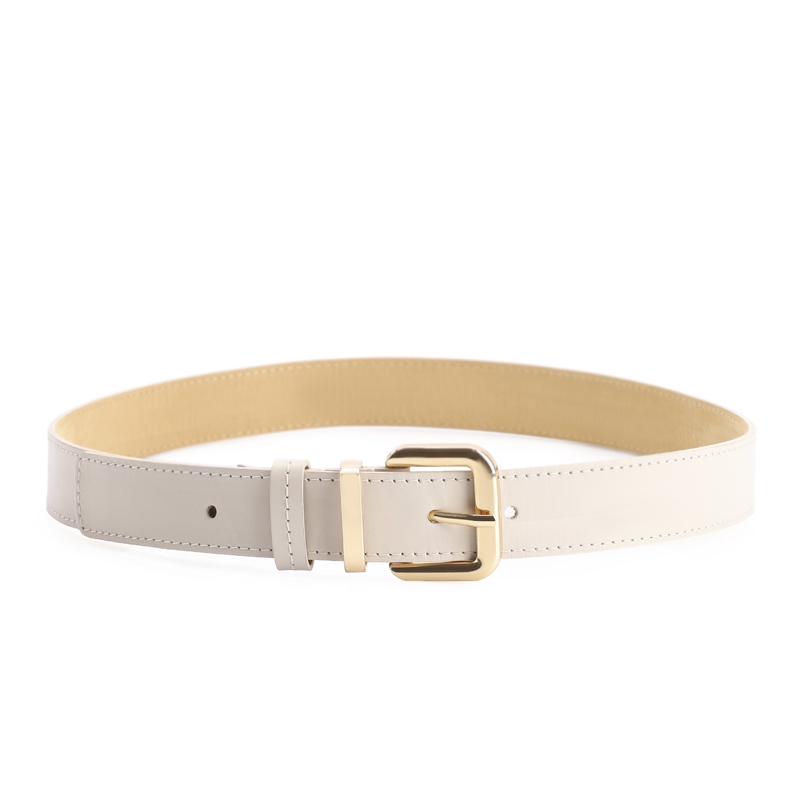 Cinto Couro Off White