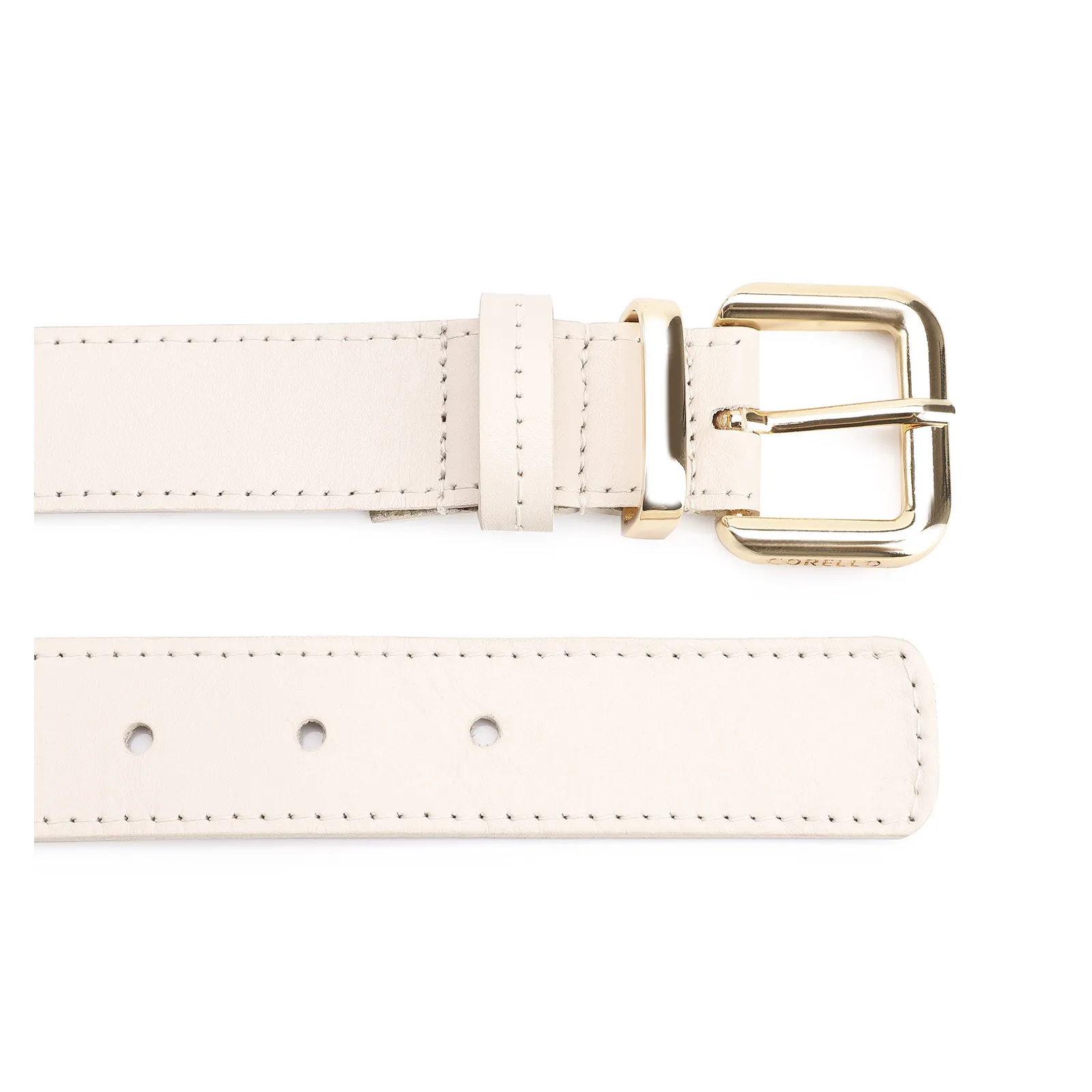 Cinto Couro Off White