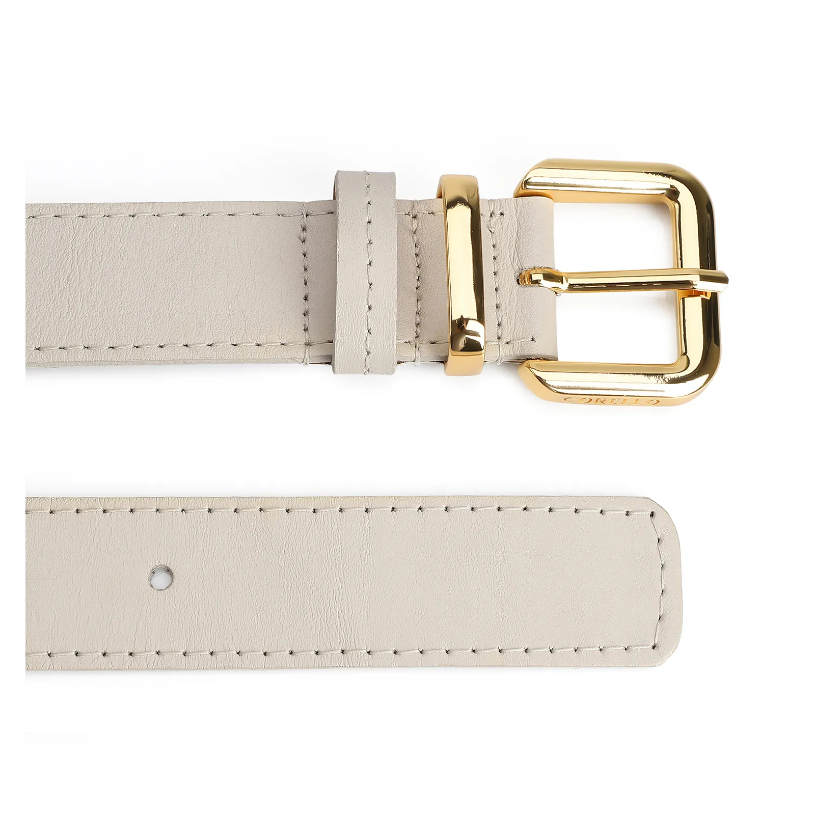 Cinto Couro Off White