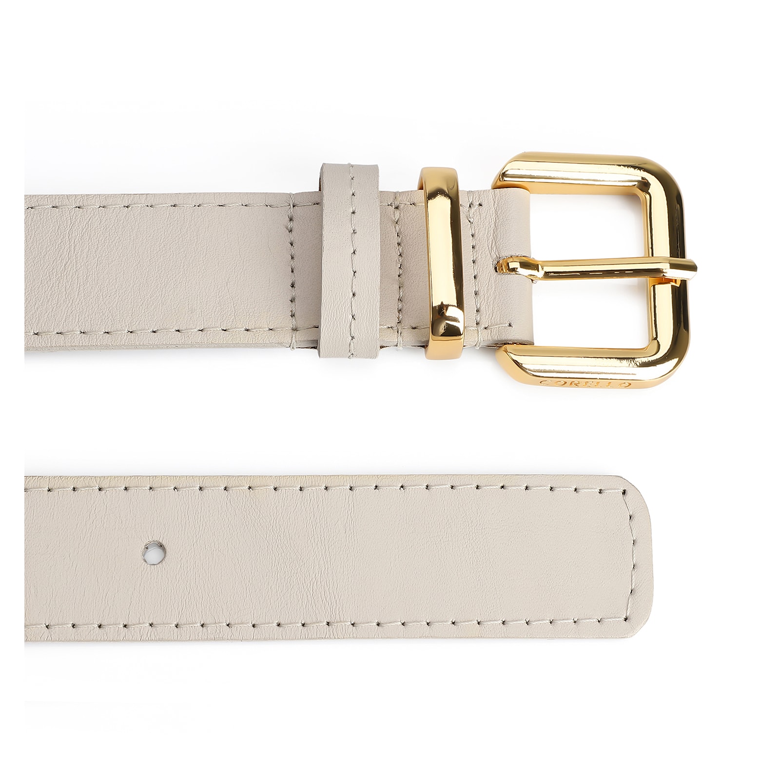 Cinto Couro Off White