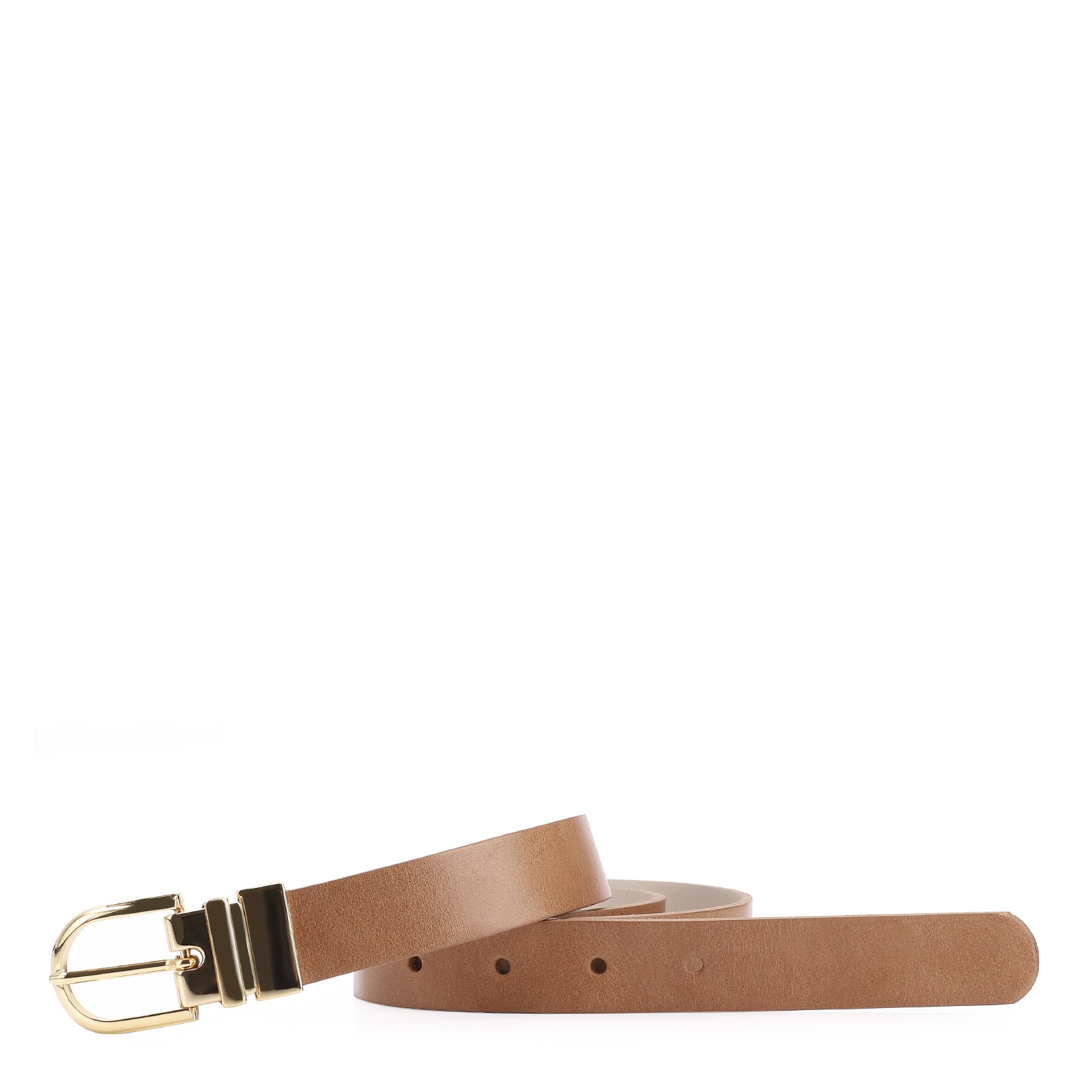 Cinto Couro Off White/Marrom