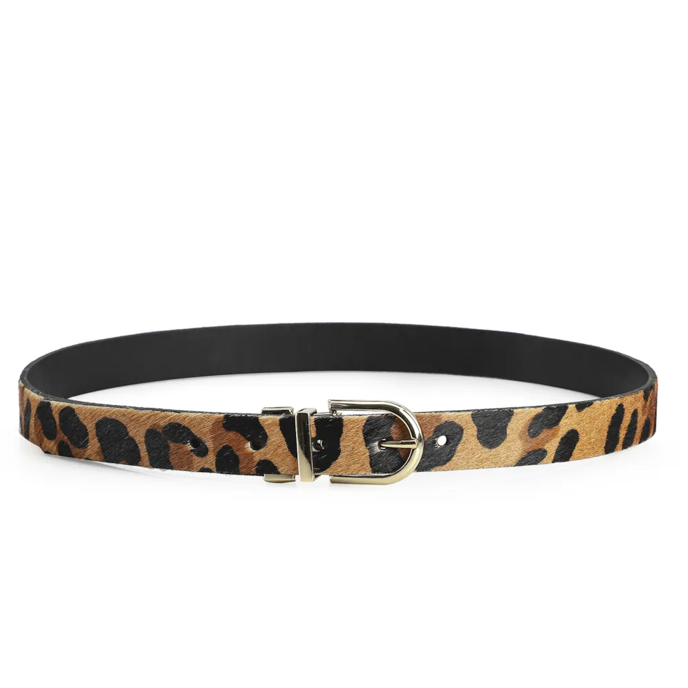 Cinto Couro Pelo Leopardo/Preto - imagem 2