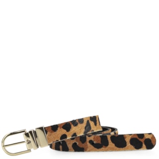 Couro Pelo Leopardo/Preto