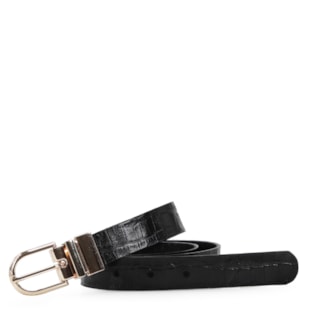 Couro Preto/Croco Preto
