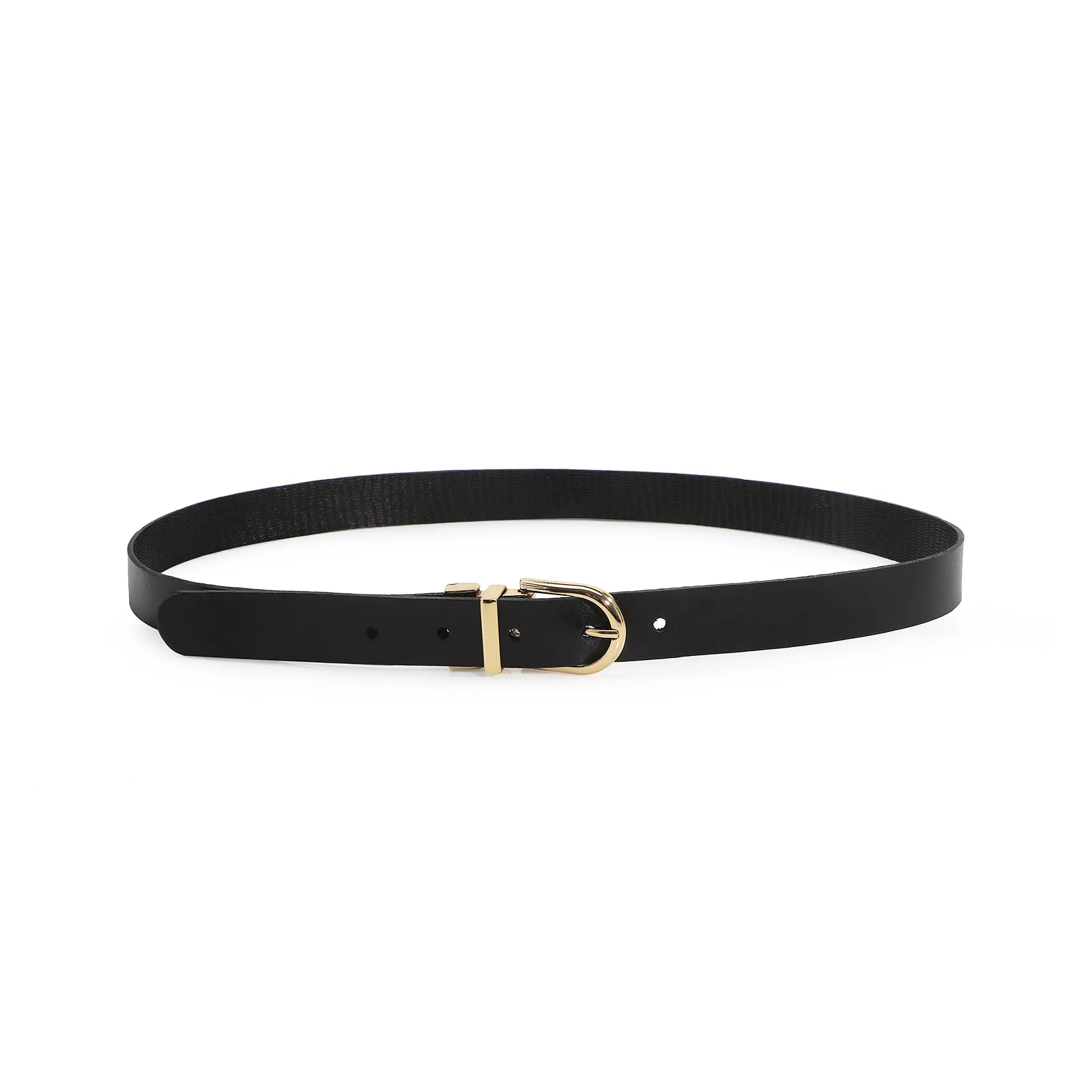 Cinto Couro Preto/Lezard Preto