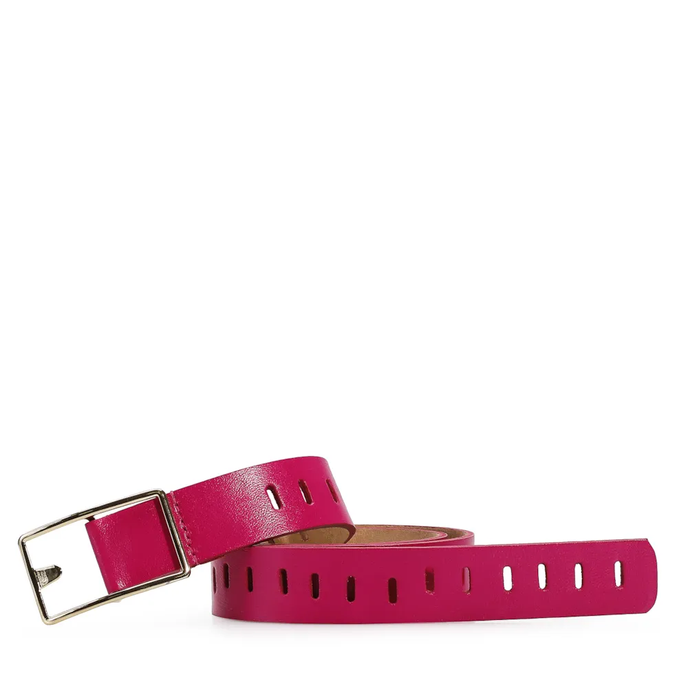 Cinto Couro Rosa