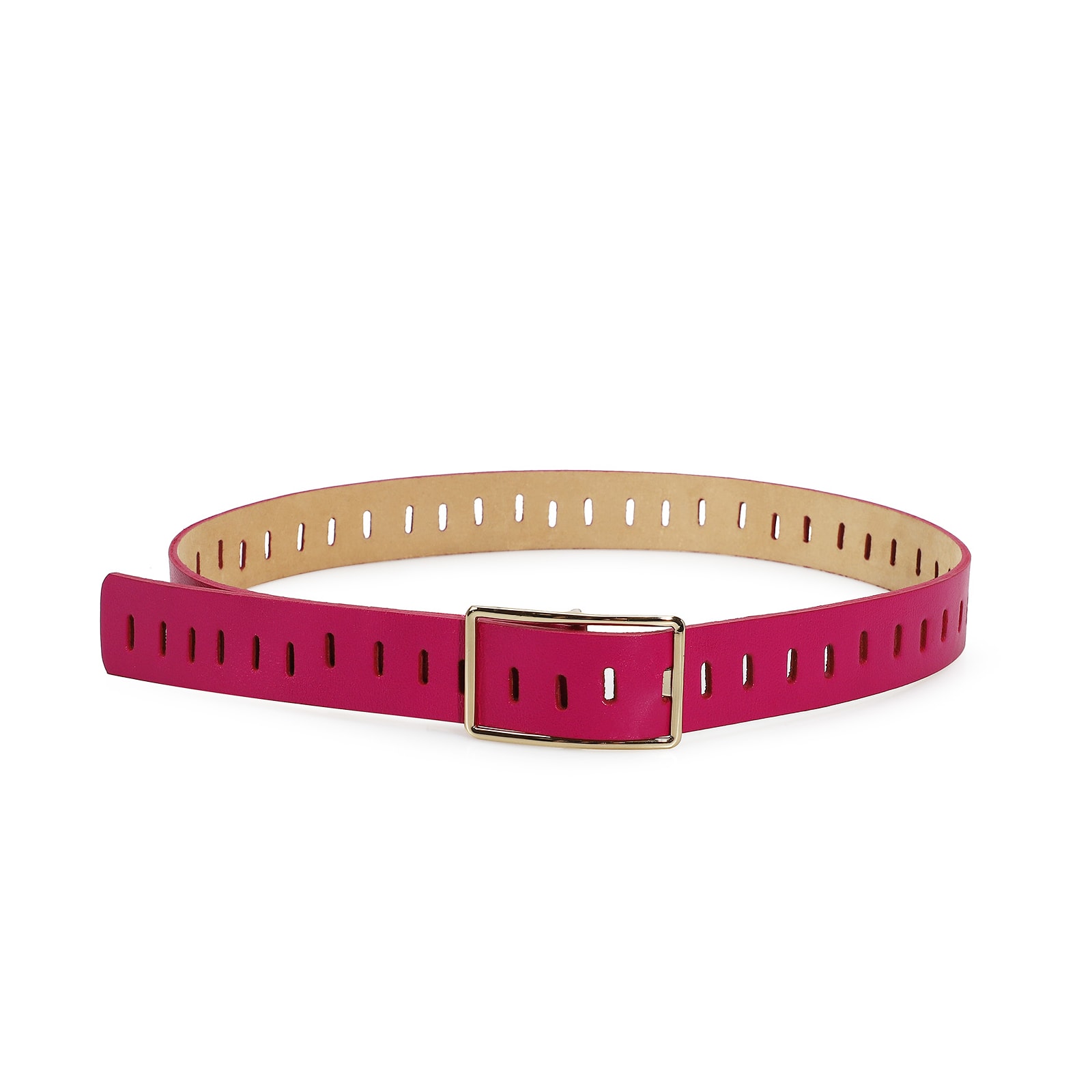 Cinto Couro Rosa
