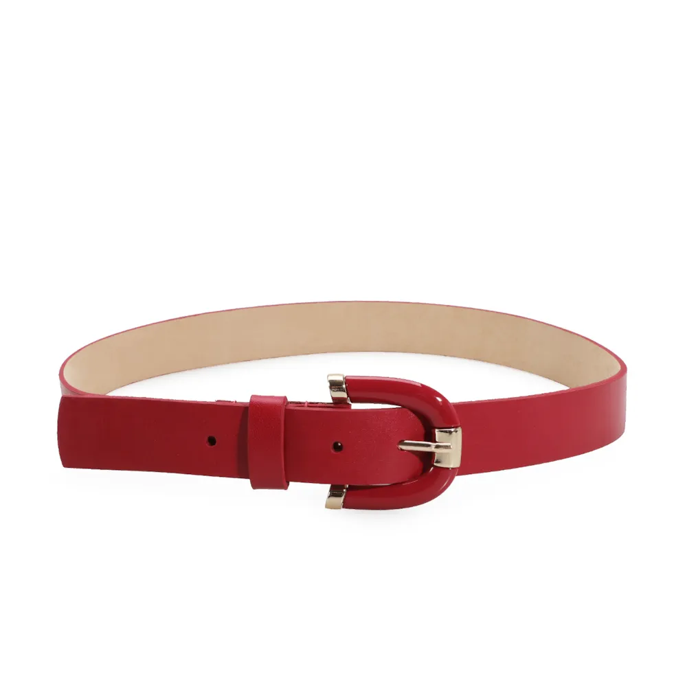 Cinto Couro Vermelho - imagem 3