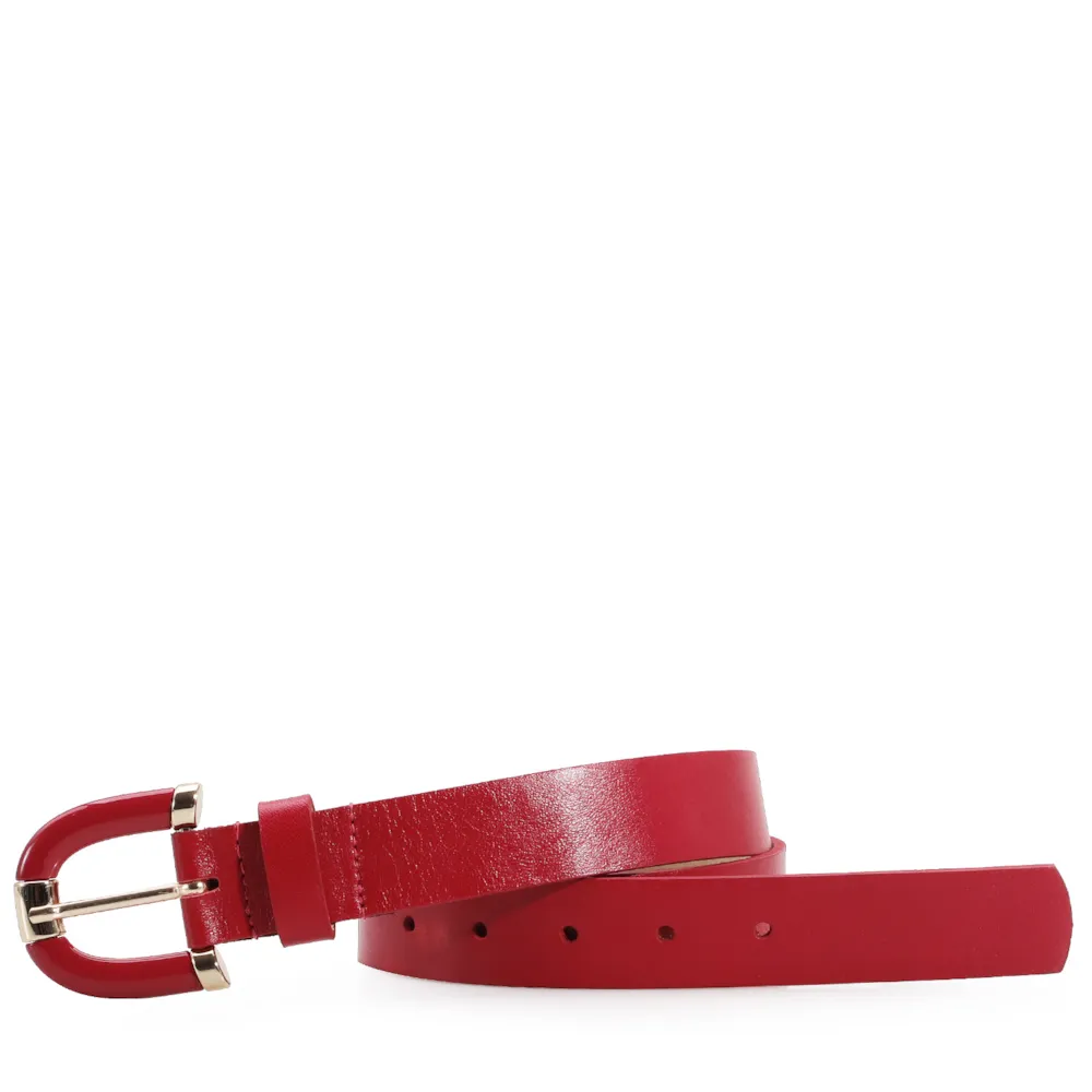 Cinto Couro Vermelho
