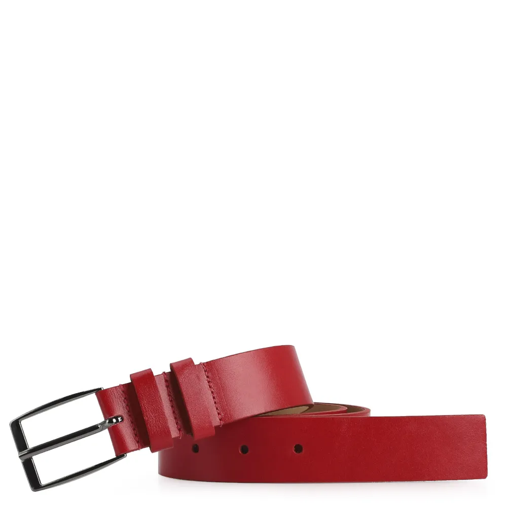 Cinto Couro Vermelho
