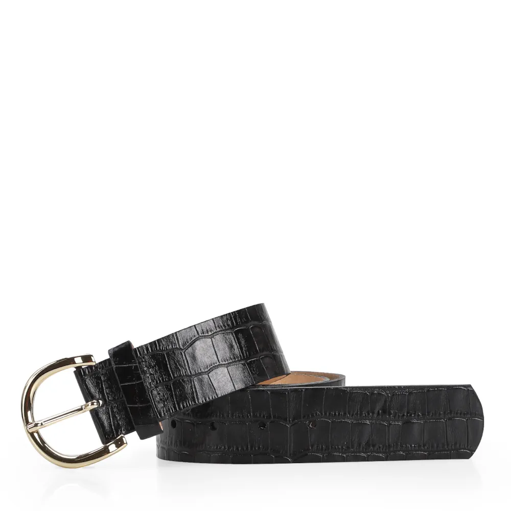 Cinto Feminino Croco Preto