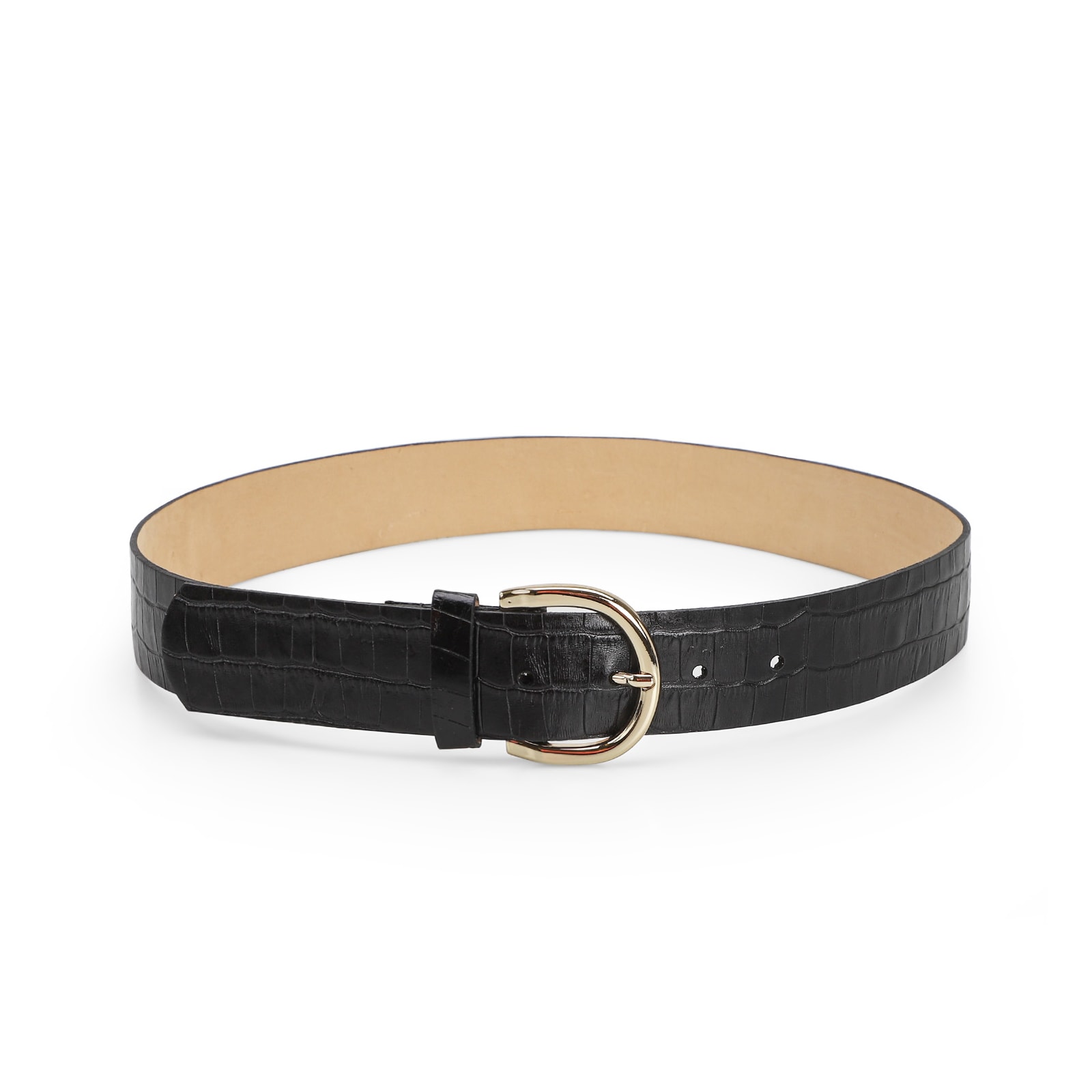 Cinto Feminino Croco Preto