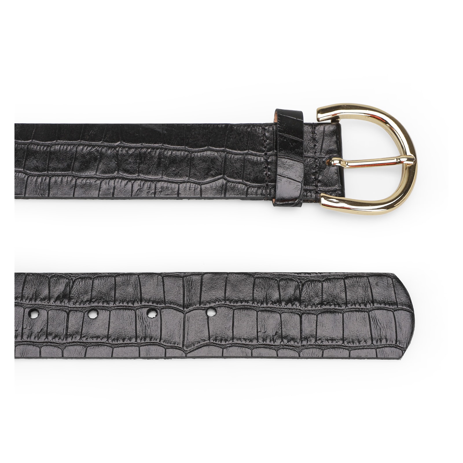 Cinto Feminino Croco Preto