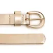 Cinto Fino Dourado Couro Fivela Revestida - imagem 3