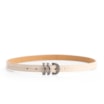Cinto Fino  Off White Couro Croco - imagem 2