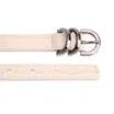 Cinto Fino  Off White Couro Croco - imagem 3