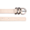 Cinto Fino  Off White Couro Croco - imagem 3