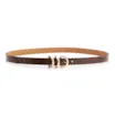Cinto Fivela Couro Maxi  Croco Marrom - imagem 2
