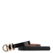 Cinto Fivela Couro Maxi Croco Preto - imagem 1