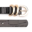 Cinto Fivela Couro Maxi Croco Preto - imagem 3