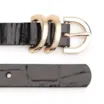 Cinto Fivela Couro Maxi Croco Preto - imagem 3