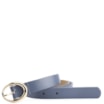 Cinto Fivela Oval Couro Azul - imagem 1