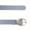 Cinto Fivela Oval Couro Azul - imagem 3