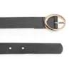 Cinto Fivela Oval Couro Preto - imagem 3