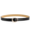 Cinto Fivela Oval Couro Preto - imagem 2