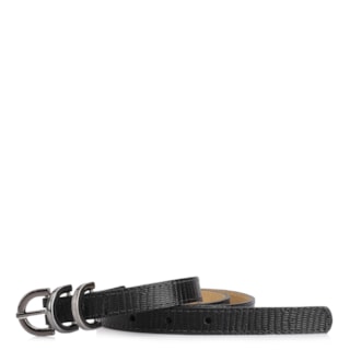 Couro Lezard Preto