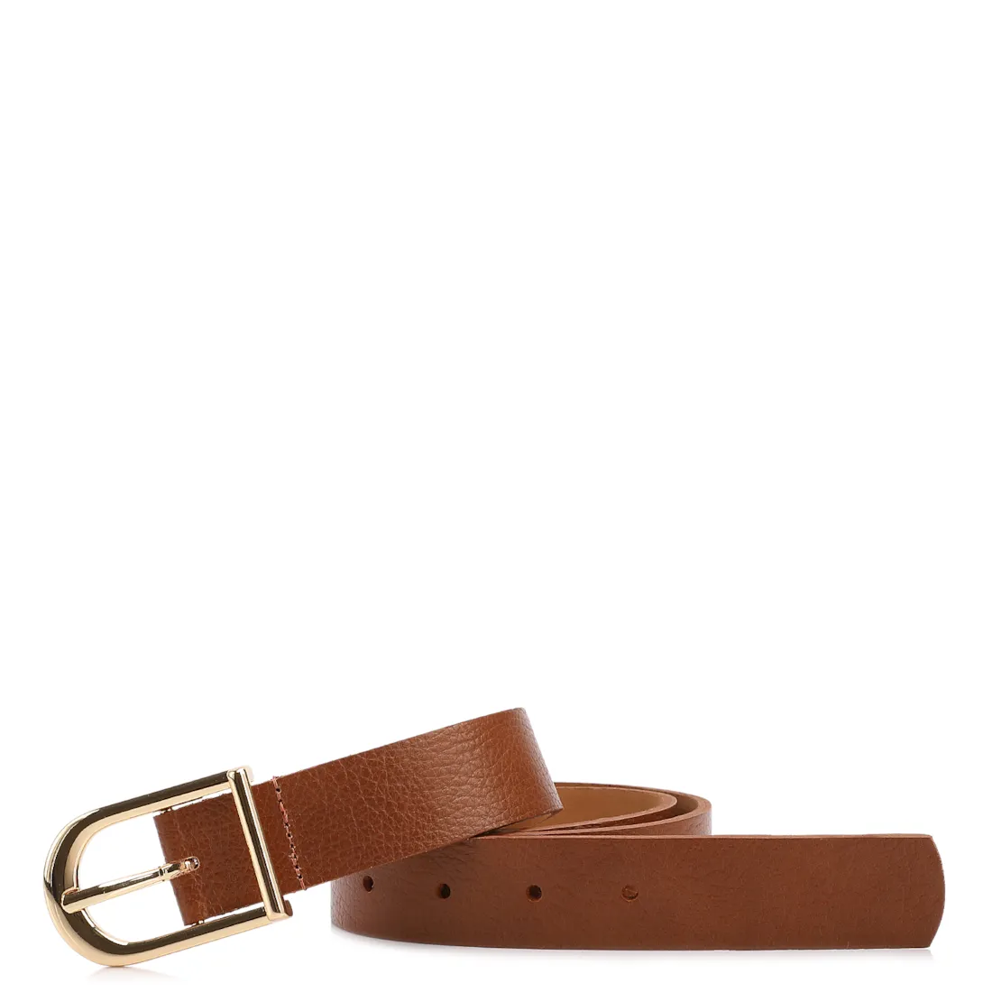 Cinto Marrom Claro Antique Fivela Arredondada