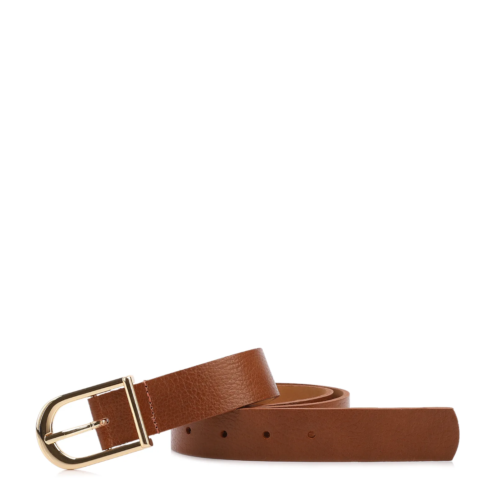 Cinto Marrom Claro Antique Fivela Arredondada