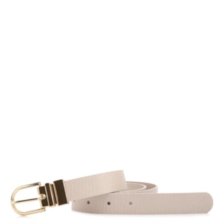 Off White Lezard/Couro Dupla Face
