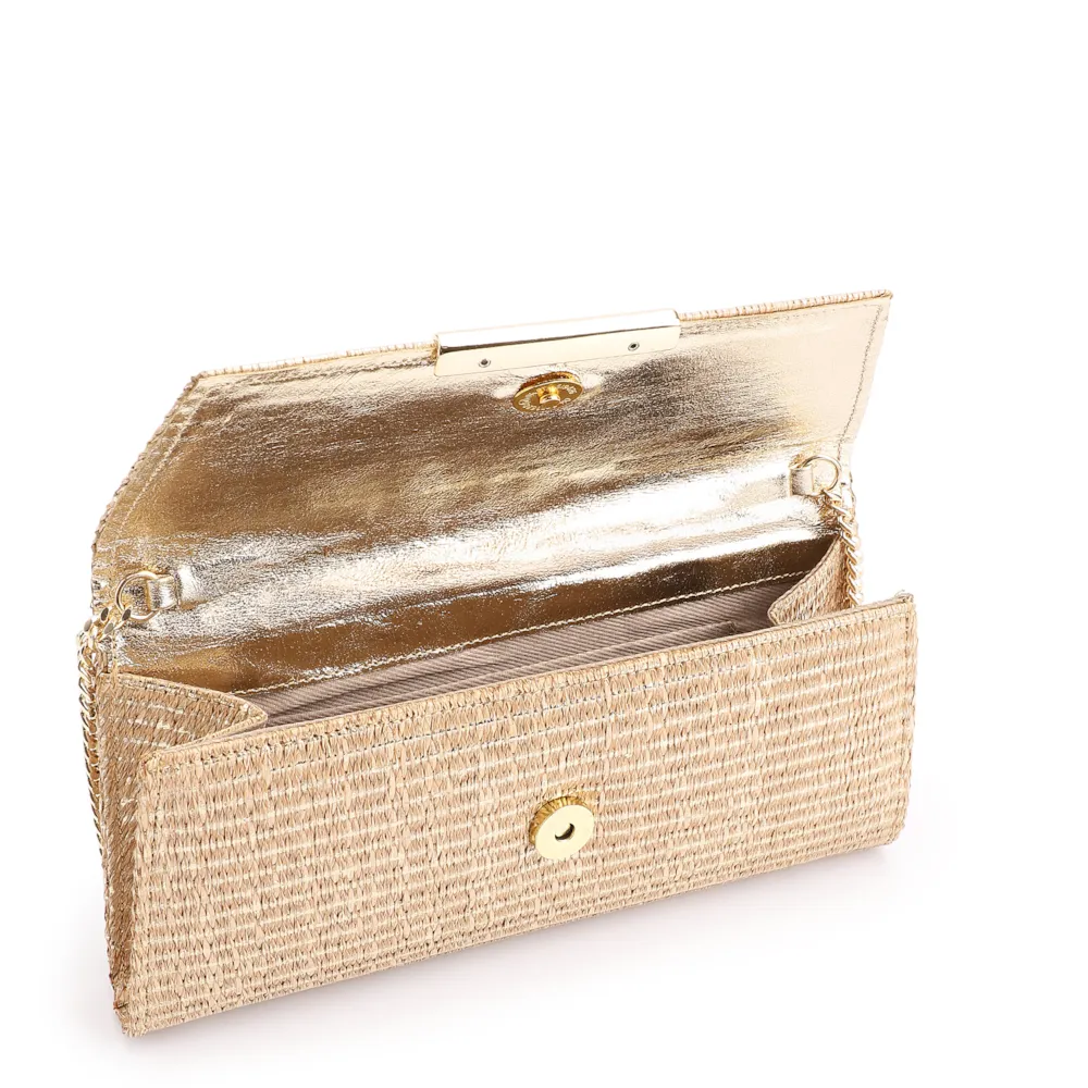 Clutch Alt Ráfia Dourado - imagem 4