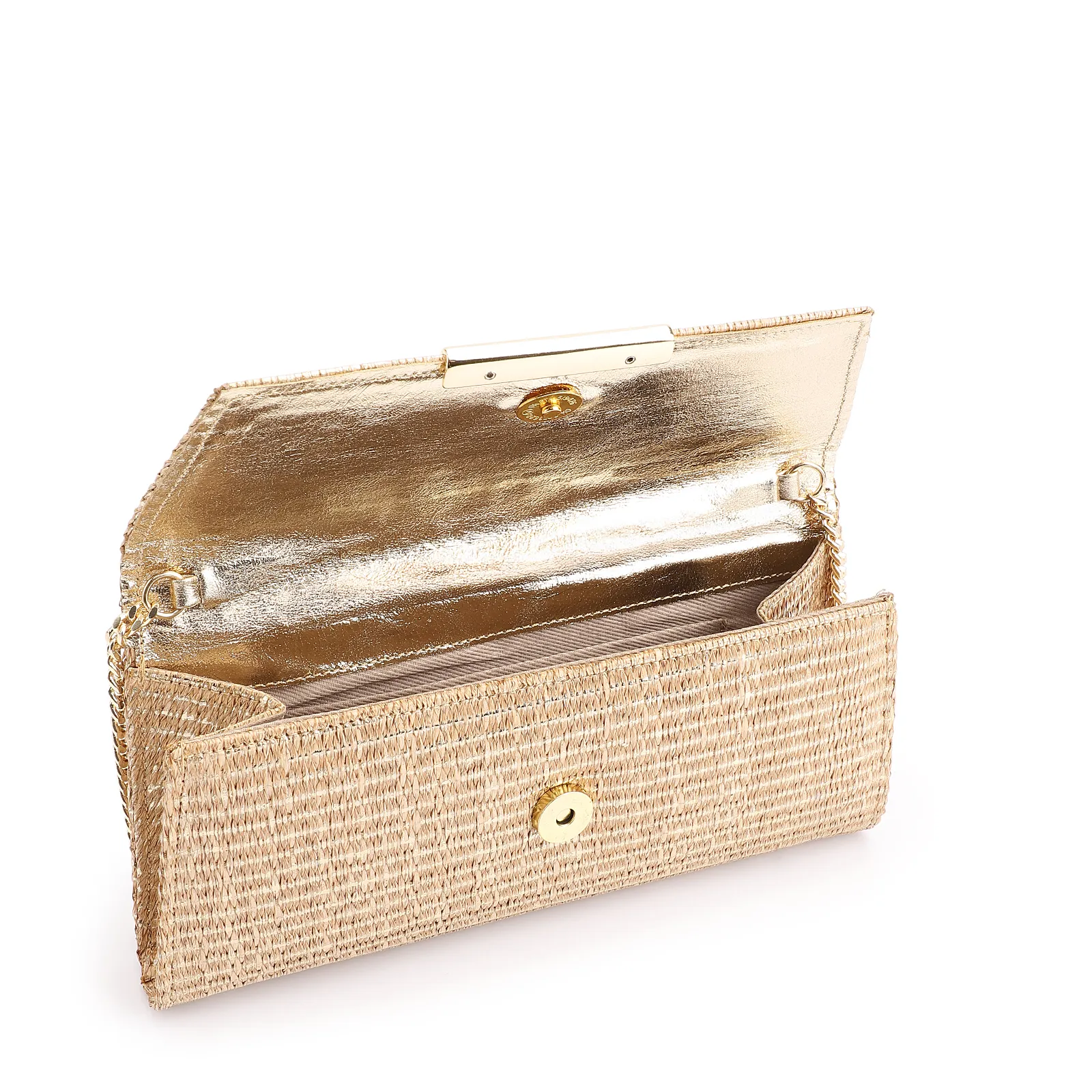 Clutch Alt Ráfia Dourado