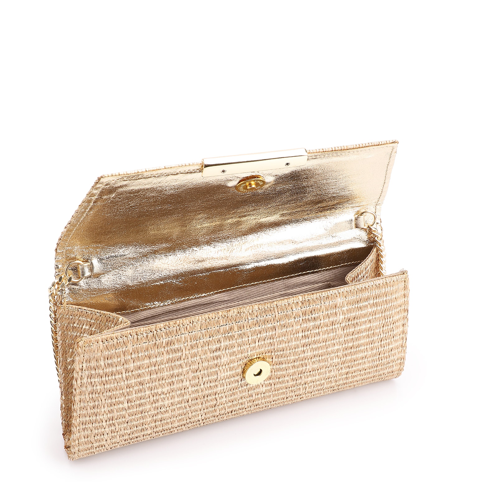 Clutch Alt Ráfia Dourado